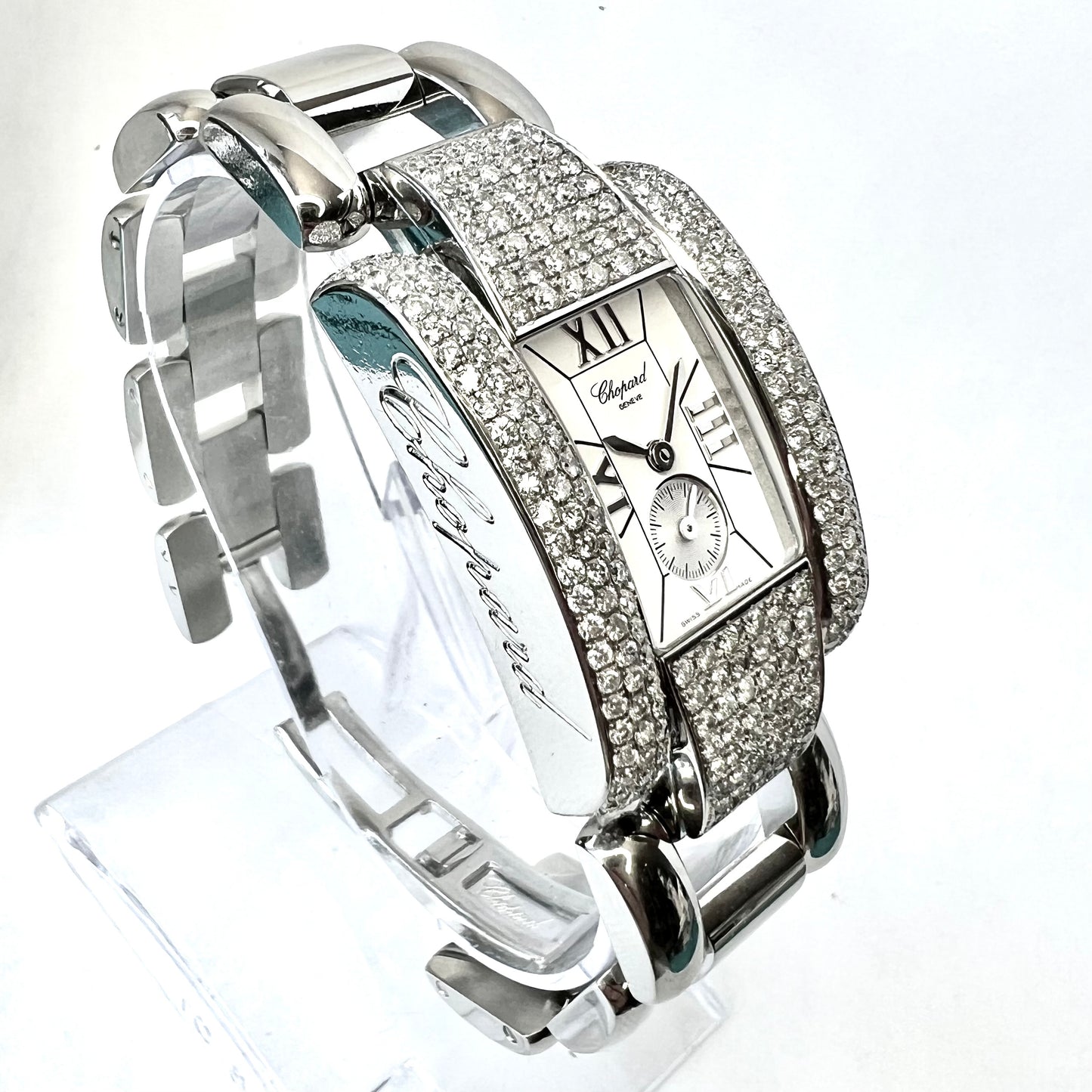 CHOPARD LA STRADA Quartz 23mm Steel 3.3TCW Diamond Watch