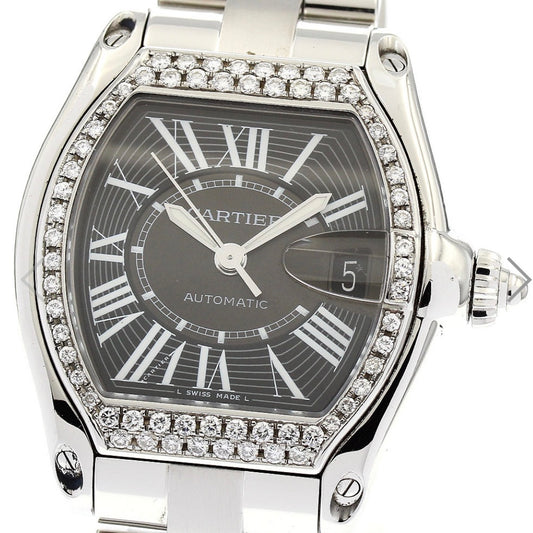CARTIER ROADSTER 2510 Automatic 38mm Steel 1.18TCW DIAMOND Watch