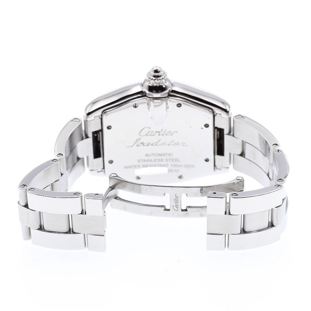CARTIER ROADSTER 2510 Automatic 38mm Steel 1.18TCW DIAMOND Watch