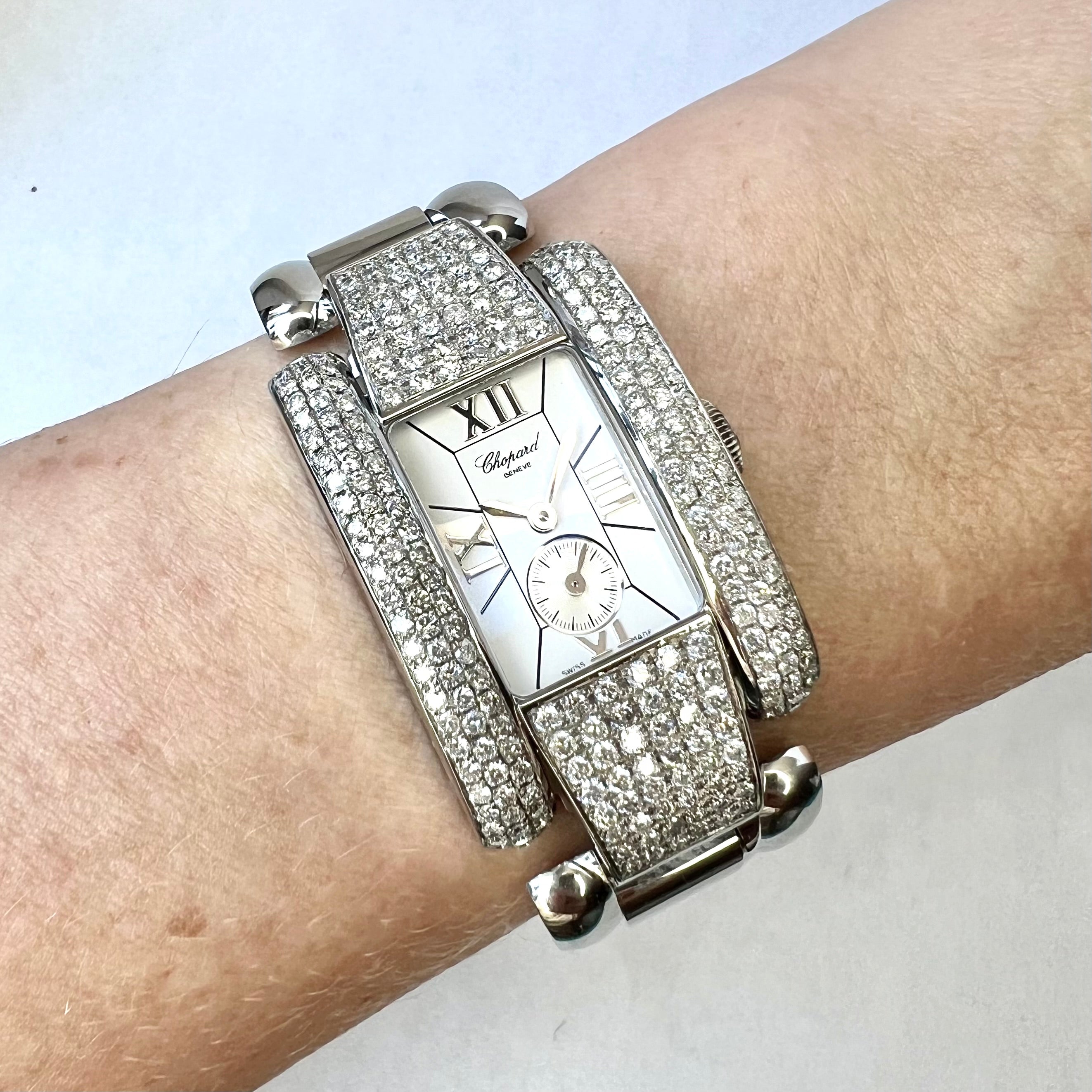 CHOPARD LA STRADA Quartz 23mm Steel 3.3TCW Diamond Watch