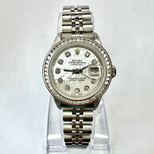 ROLEX Oyster Perpetual DATEJUST Automatic 26mm Steel DIAMOND Watch