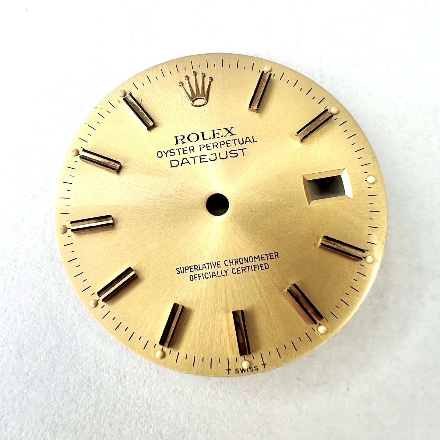ROLEX 27.7mm Gold Color Gold Hour Markers DIAL for 36mm ROLEX DATEJUST