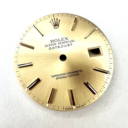 ROLEX 27.7mm Gold Color Gold Hour Markers DIAL for 36mm ROLEX DATEJUST