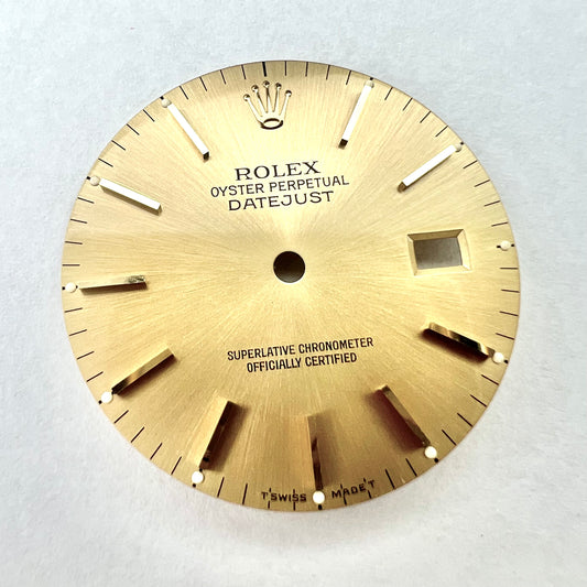 ROLEX 27.7mm Gold Color Gold Hour Markers DIAL for 36mm ROLEX DATEJUST