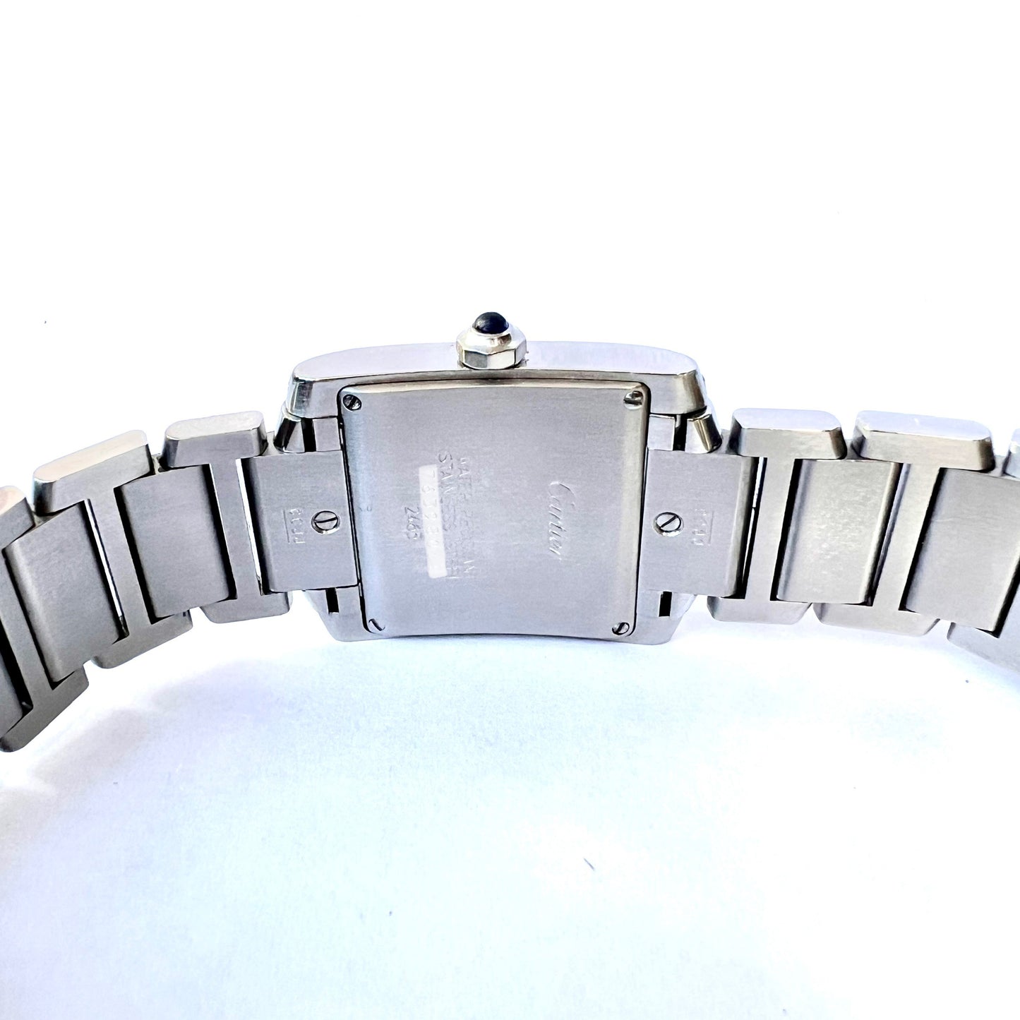 CARTIER TANK FRANCAISE Quartz 25mm Steel 1.10TCW DIAMOND Watch