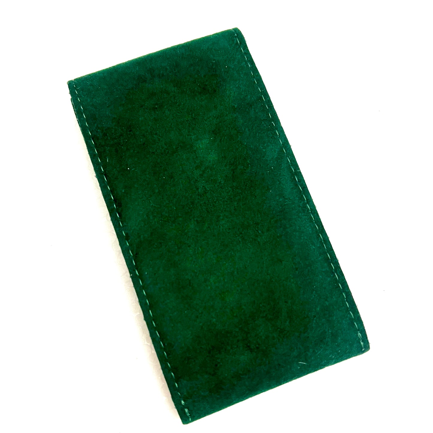 ROLEX Green Faux Suede Pouch 4.90x2.5x1 inches