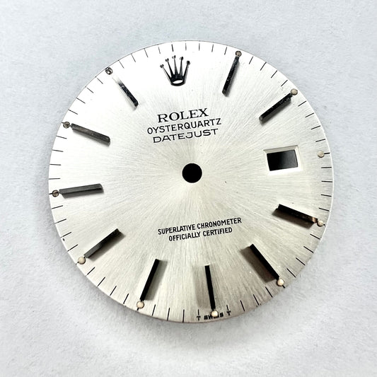 ROLEX 28.3mm Silver Color Silver Hour Markers DIAL for 36mm Quartz ROLEX DATEJUST