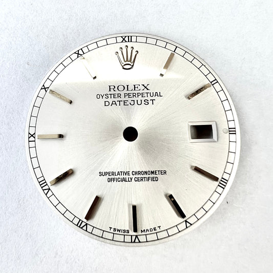 ROLEX 27.7mm Silver Color Gold Hour Markers Roman Numerals DIAL for 36mm ROLEX DATEJUST