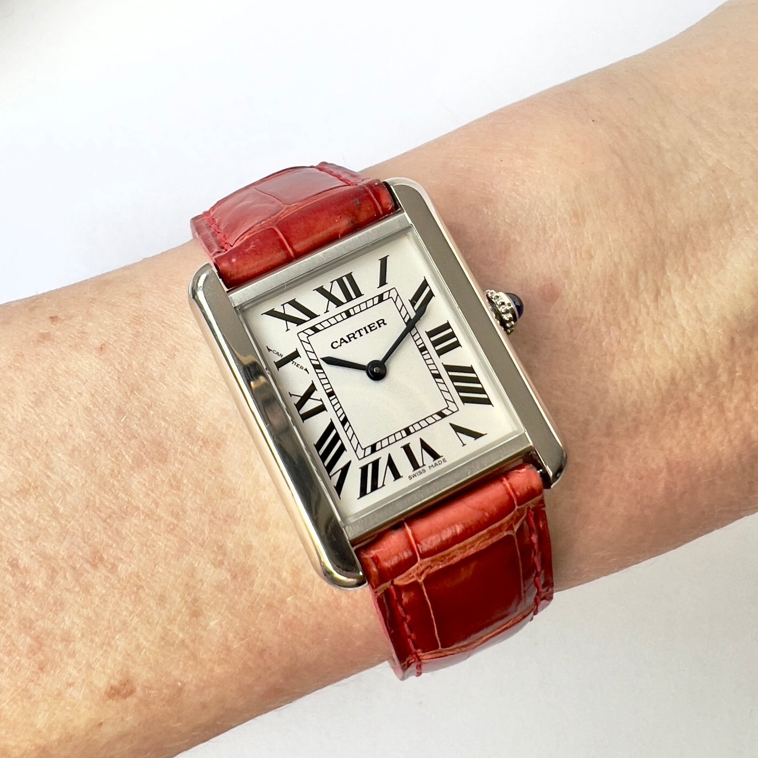 CARTIER TANK SOLO Quartz 24mm Steel Watch NATILUXIA