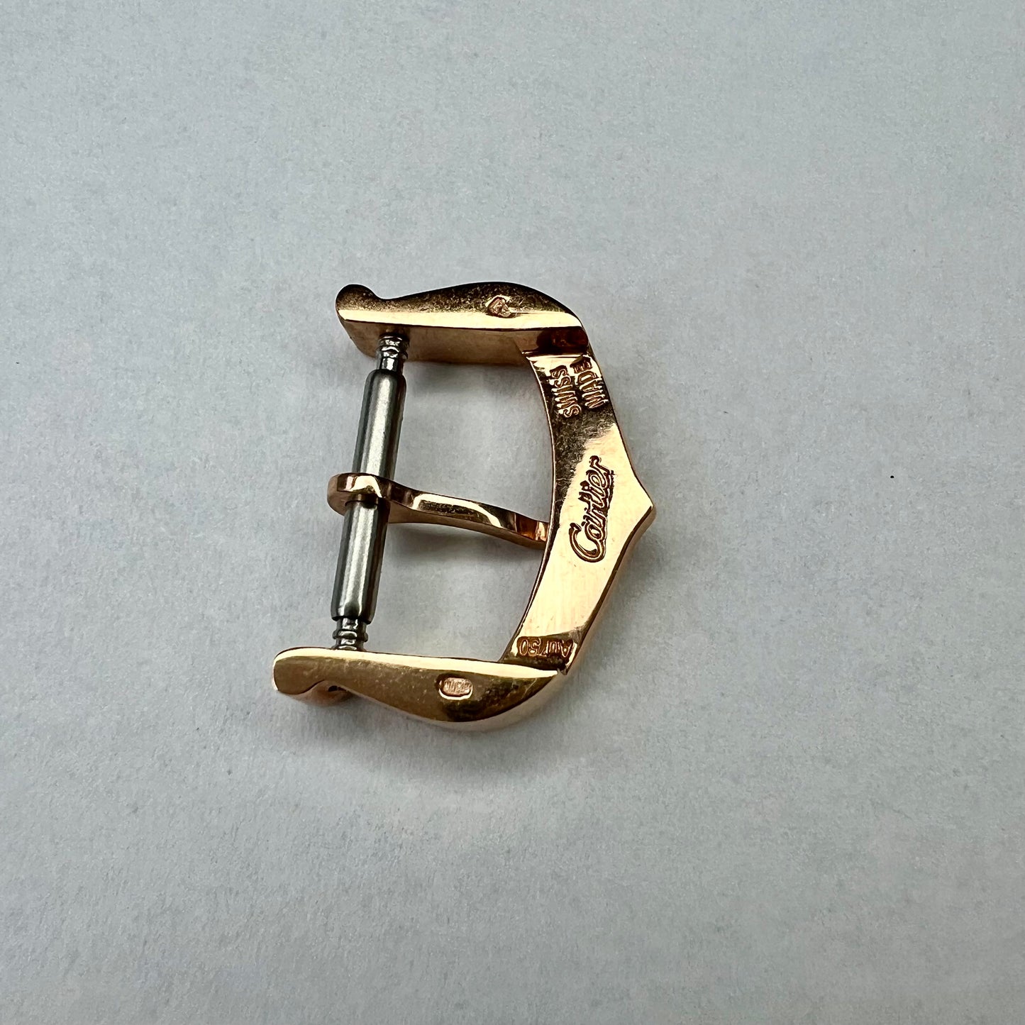 CARTIER 14mm 18K Rose Gold Buckle stamped Cartier, 750, Swiss Made