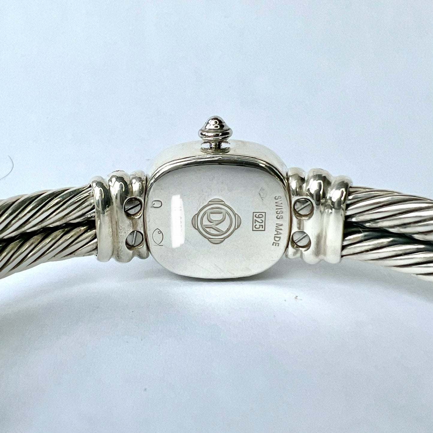 DAVID YURMAN CHELSEA Quartz 19mm 925 Silver/18K Yellow Gold Cable Bracelet 0.75 DIAMOND Watch