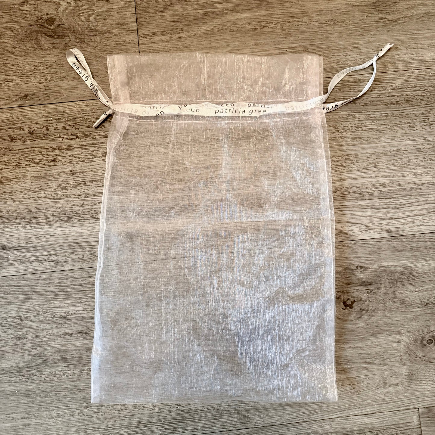 Patricia Green Sheer Super Light Pink Drawstring Dust Bag 14.75x10 inches