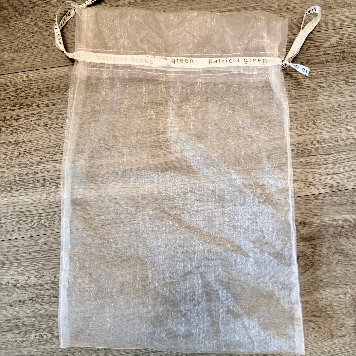 Patricia Green Sheer Super Light Pink Drawstring Dust Bag 14.75x10 inches