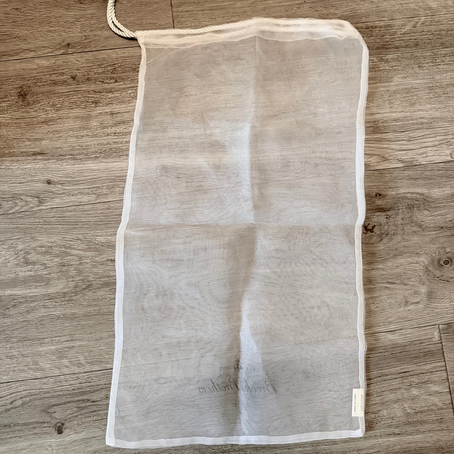 Brooks Brothers White Sheer String Dust Bag with Logo 11x19 inches