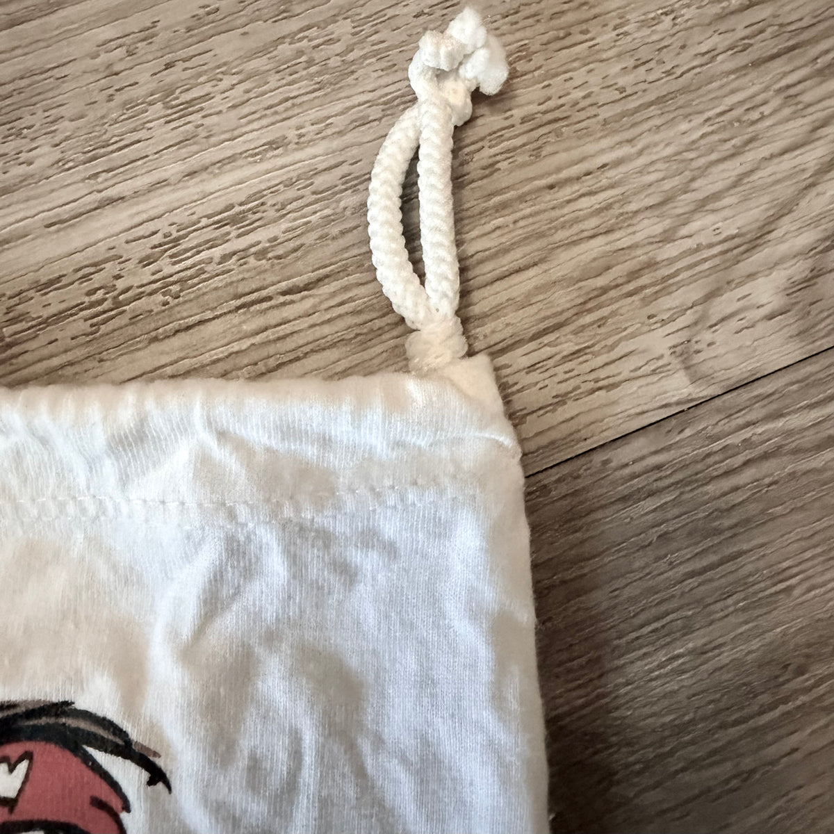 EMERSON STREET White Flannel Drawstring Dust Bag 10.5x6.75”