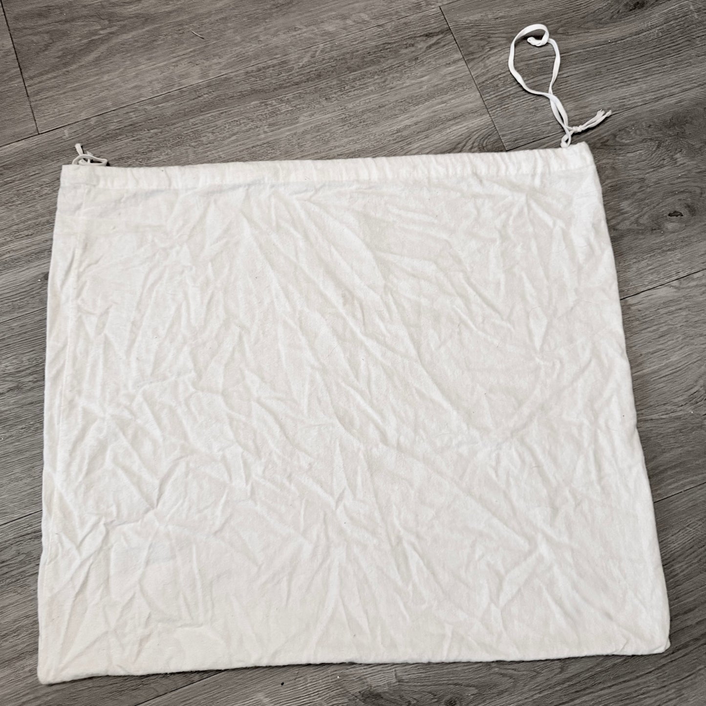 PRADA White Flannel Drawstring Bag/Purse Dust Bag 22.75x20.5 inches