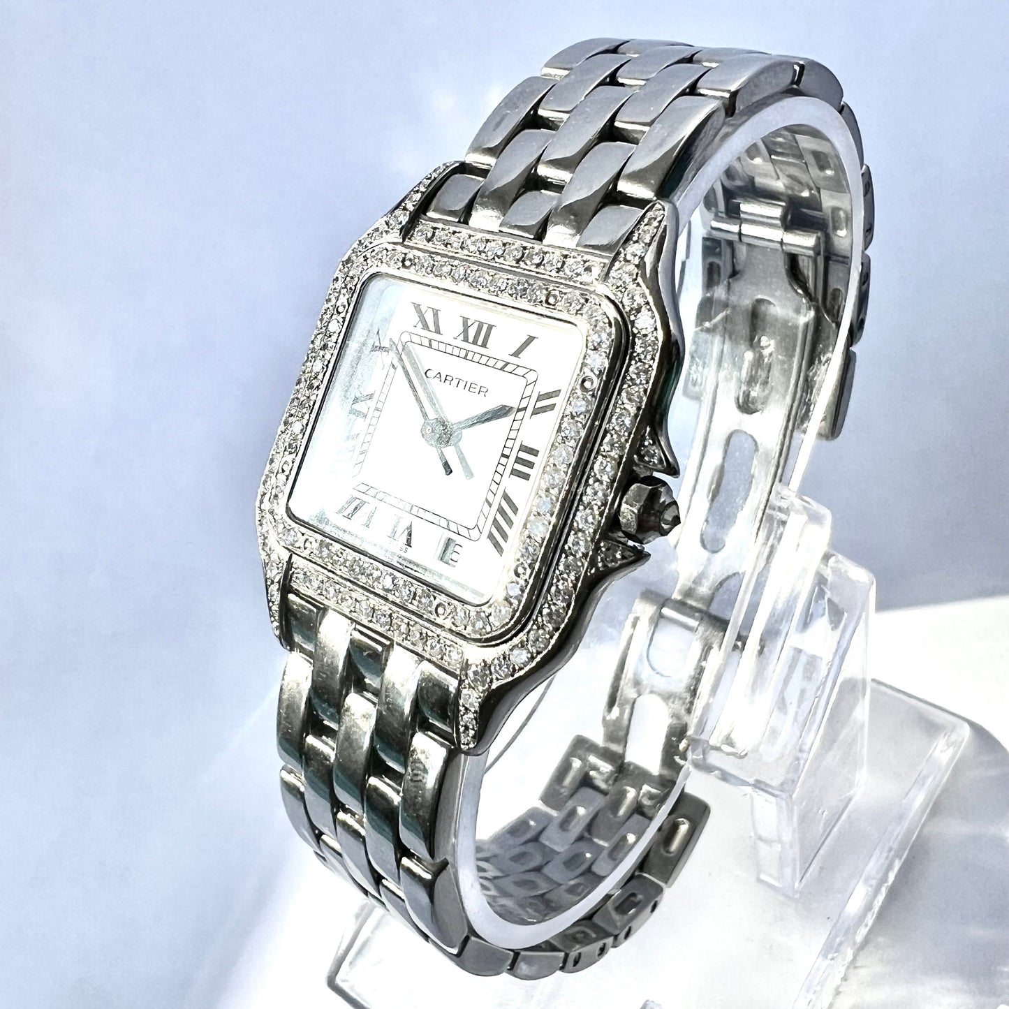 CARTIER PANTHERE 27mm Steel 1.27TCW Diamond Watch