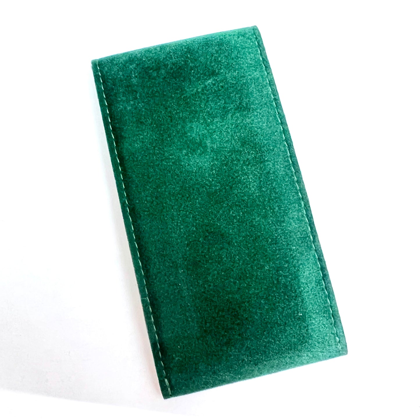 ROLEX Green Faux Suede Pouch 4.90x2.5 inches