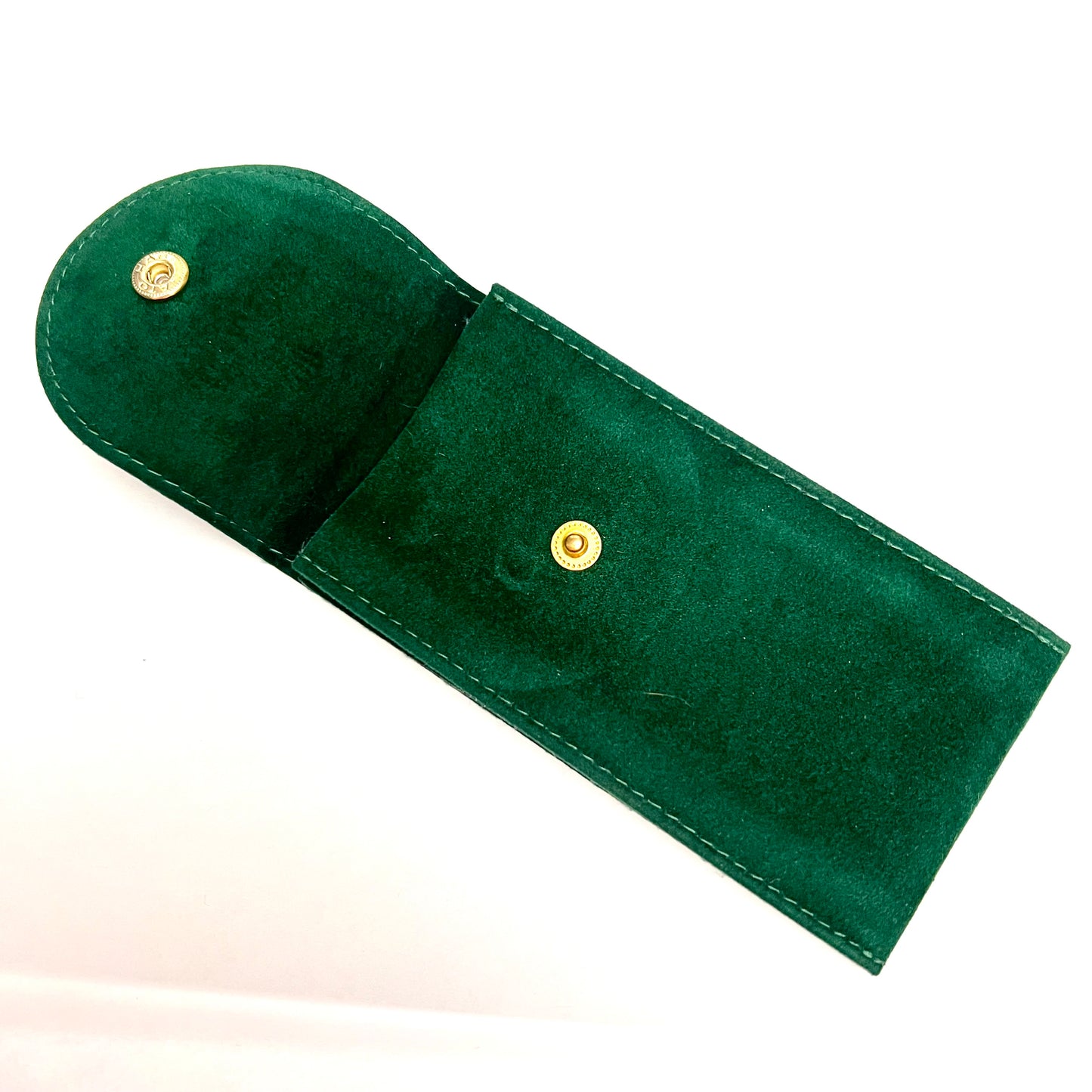 ROLEX Green Faux Suede Pouch 4.90x2.5 inches