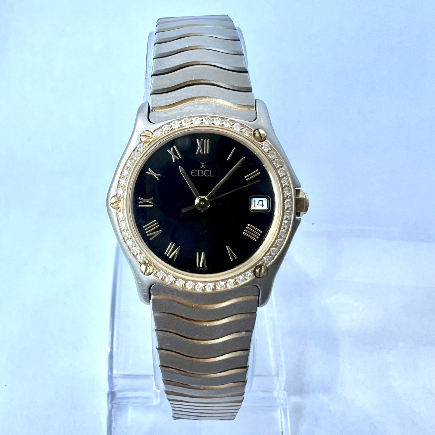 EBEL WAVE Quartz 27mm 2 Tone Diamond Watch