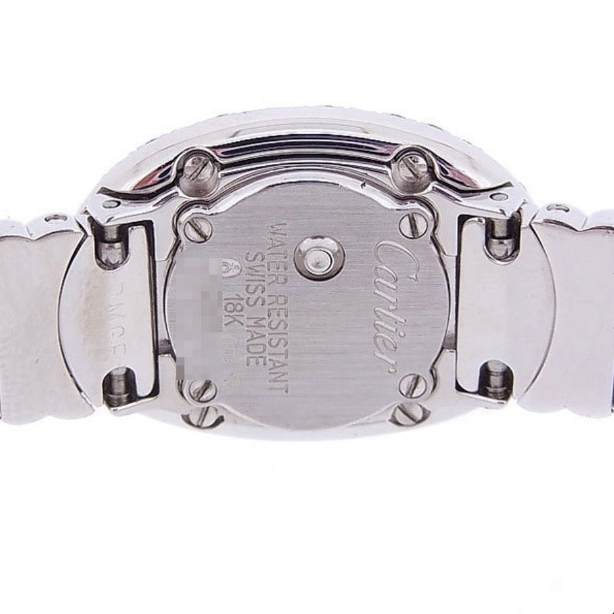 CARTIER BAIGNOIRE Mini 18mm 18K White Gold ~5TCW Watch