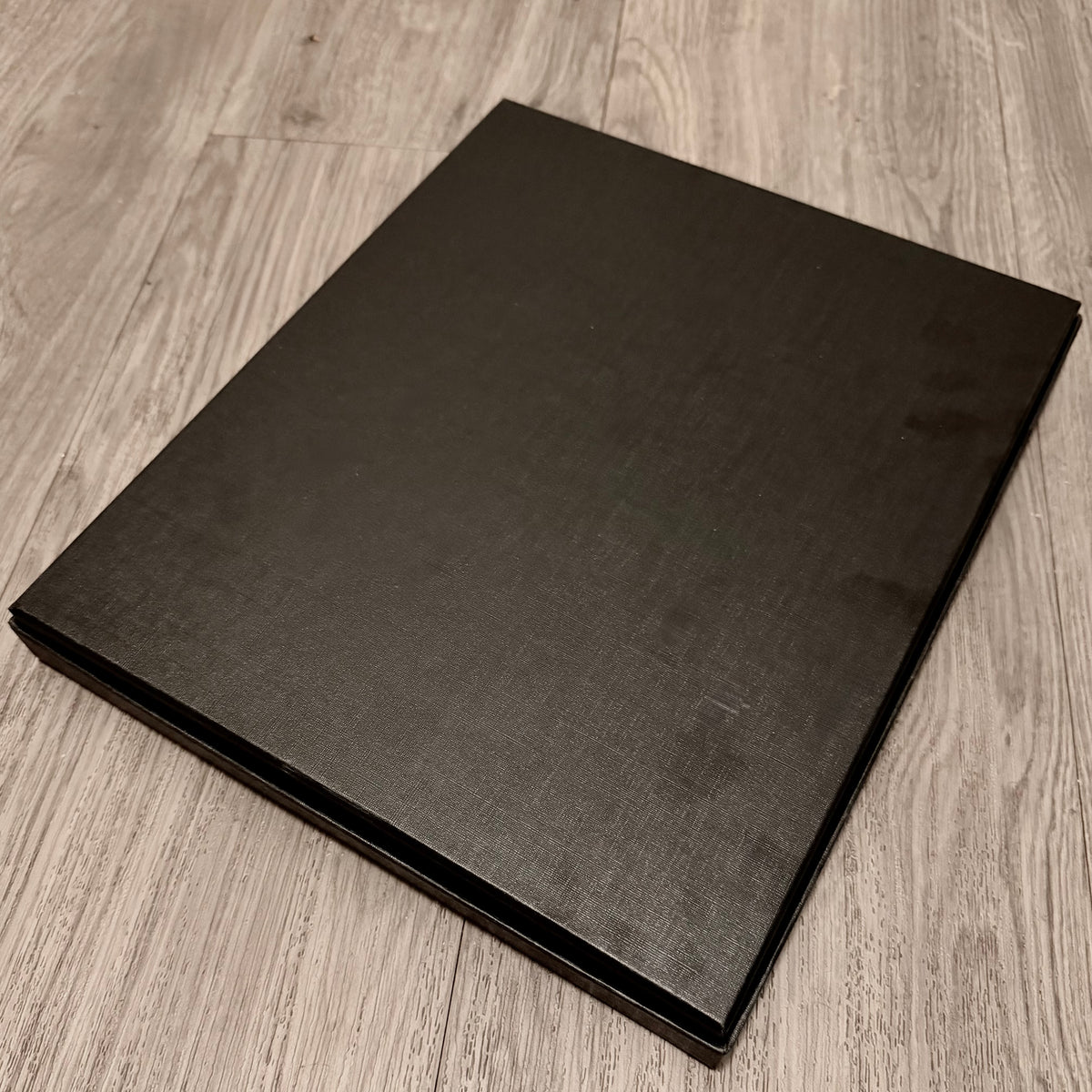 VERSACE black goods gift accessory box with tissue 12.10x10.10x1.40 inches