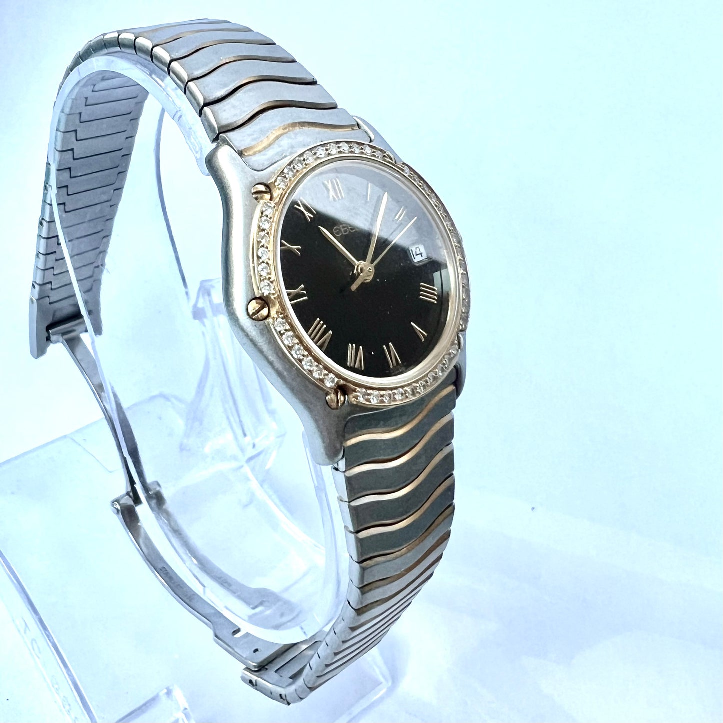 EBEL WAVE Quartz 27mm 2 Tone Diamond Watch