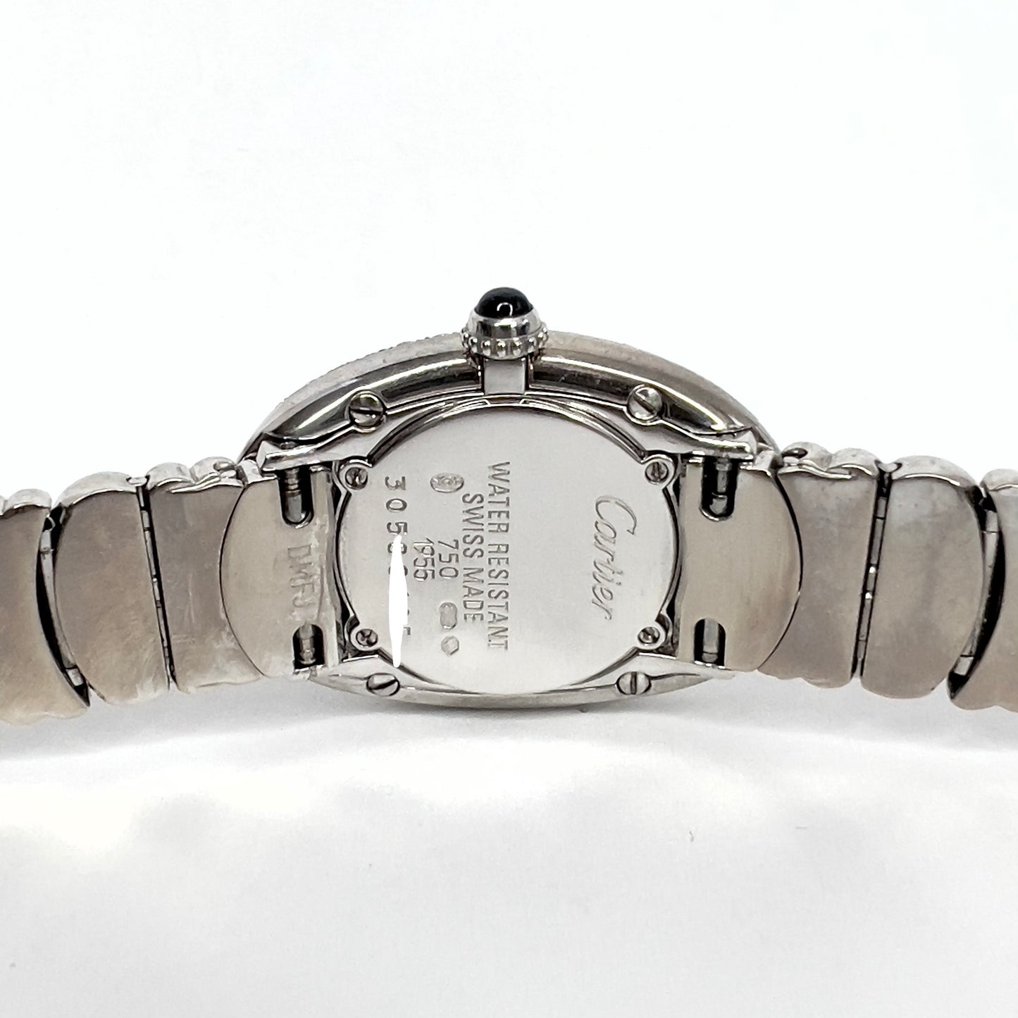 CARTIER BAIGNOIRE 22mm Quartz 18K White Gold 2.86TCW Diamond Watch