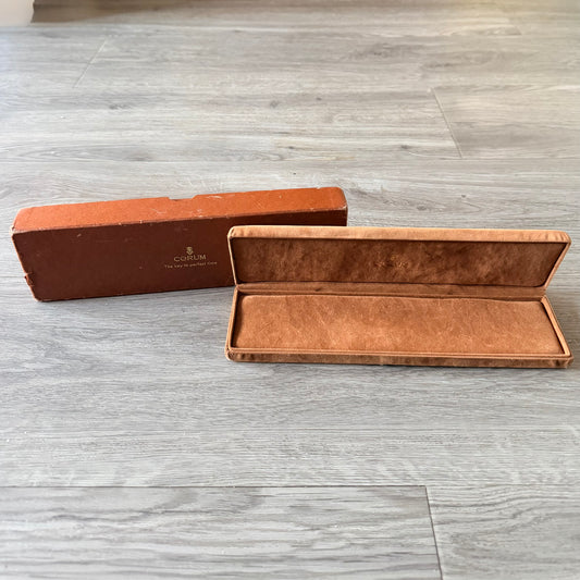 CORUM Tan Jewerly Box + Outer Box 10.30x3x1.10”
