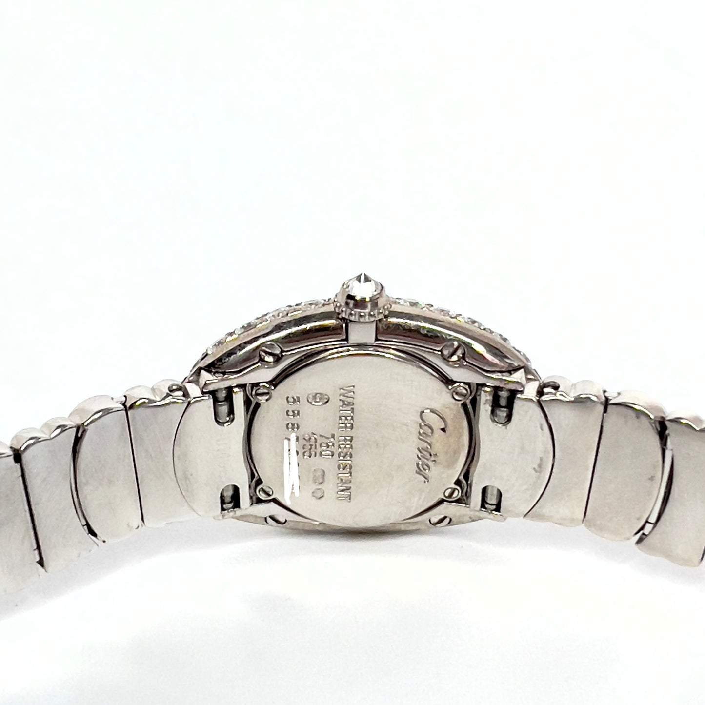 CARTIER BAIGNOIRE 23mm Quartz 18K White Gold 3.2TCW Diamond Watch