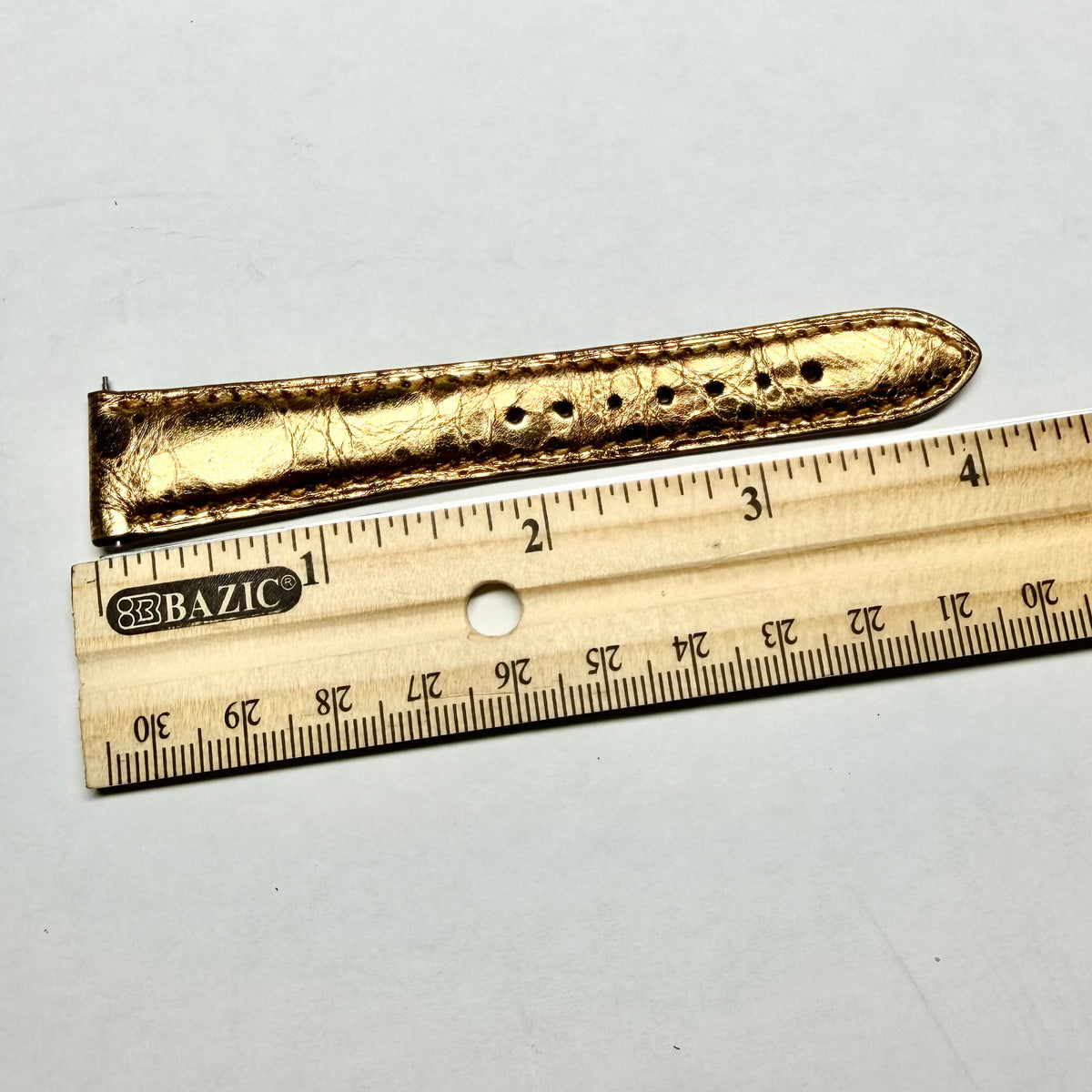 DAVID YURMAN 18mm/14mm M Shiny Bronze Genuine Alligator Leather Band/Strap w/ Spring Pins