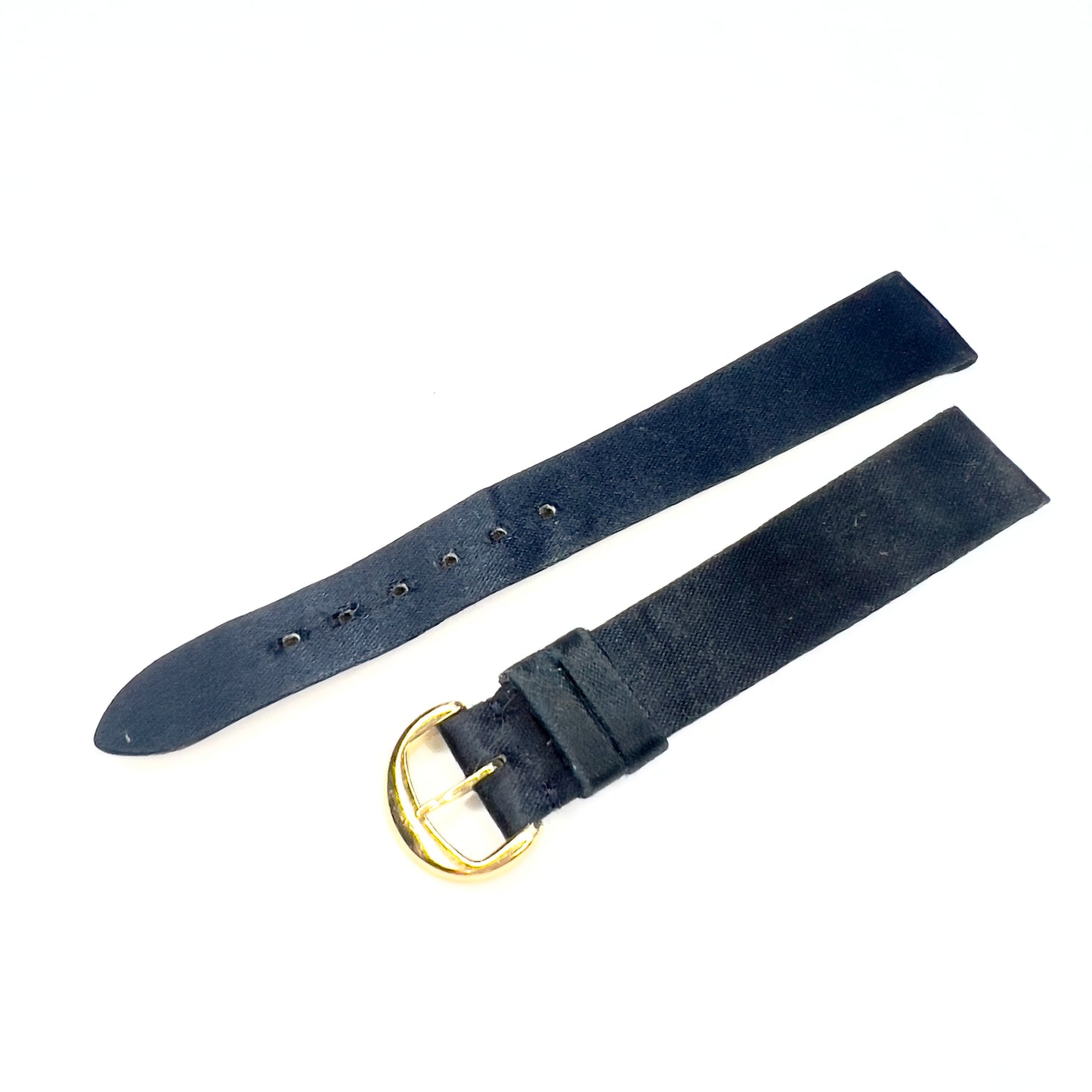 CHAUMET Navy Blue Satin/Leather Band Strap with Gold Plated Chaumet BUCKLE