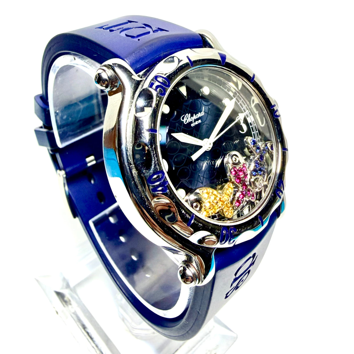 CHOPARD HAPPY SPORT Quartz 38mm Steel 3 Floating Fishes Watch