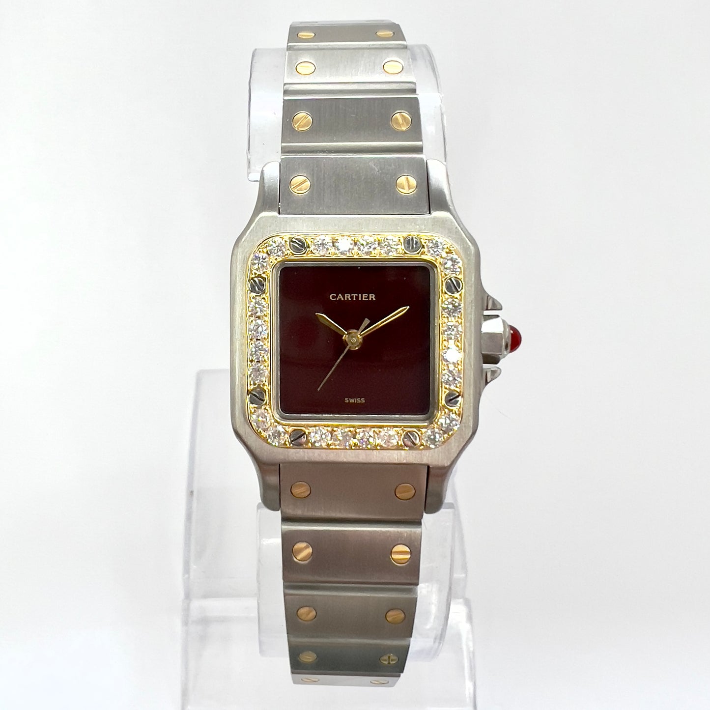 CARTIER SANTOS GALBEE 24mm Automatic 2 Tone  0.69TCW Diamond Watch