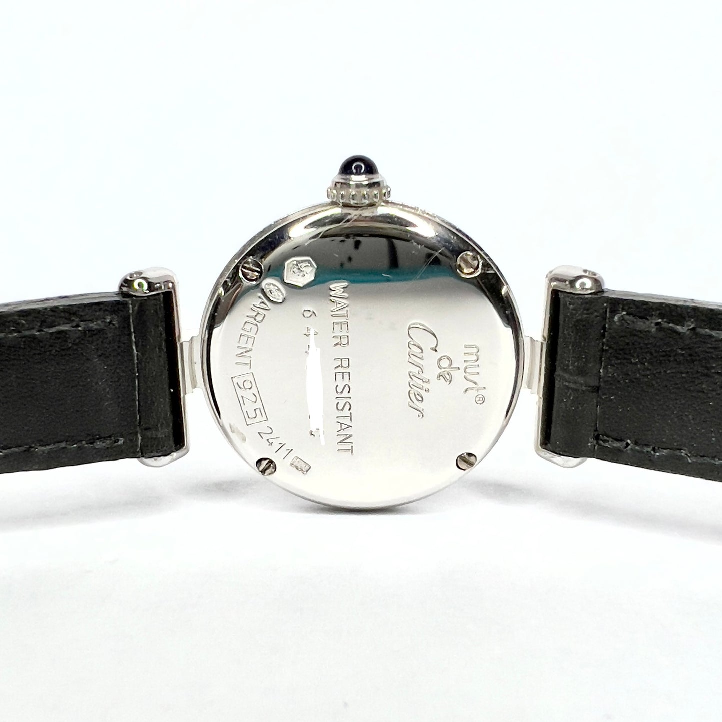 CARTIER VERMEIL COLISÈE Quartz 24mm 925 Silver ~0.7TCW Diamond Watch