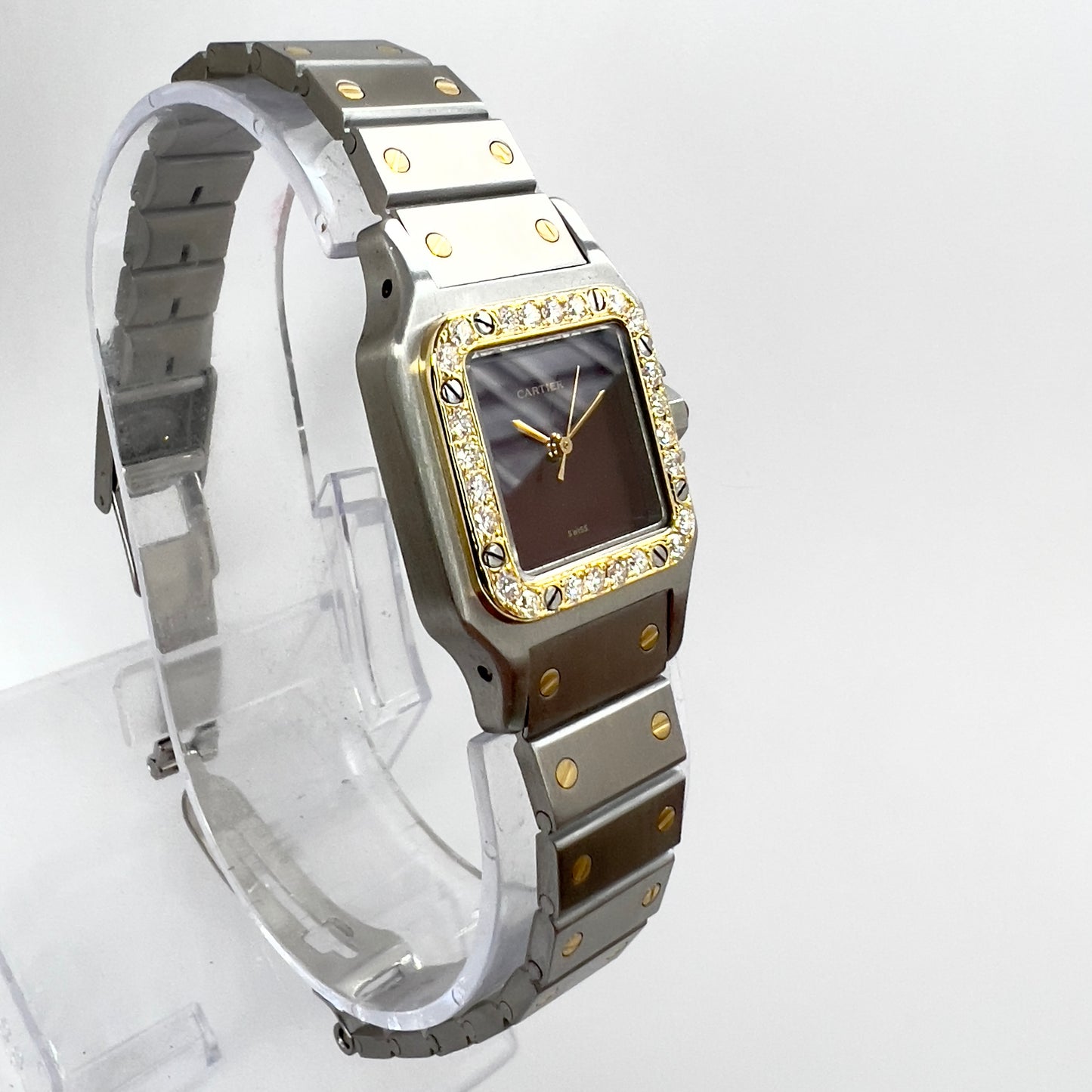 CARTIER SANTOS GALBEE 24mm Automatic 2 Tone  0.69TCW Diamond Watch