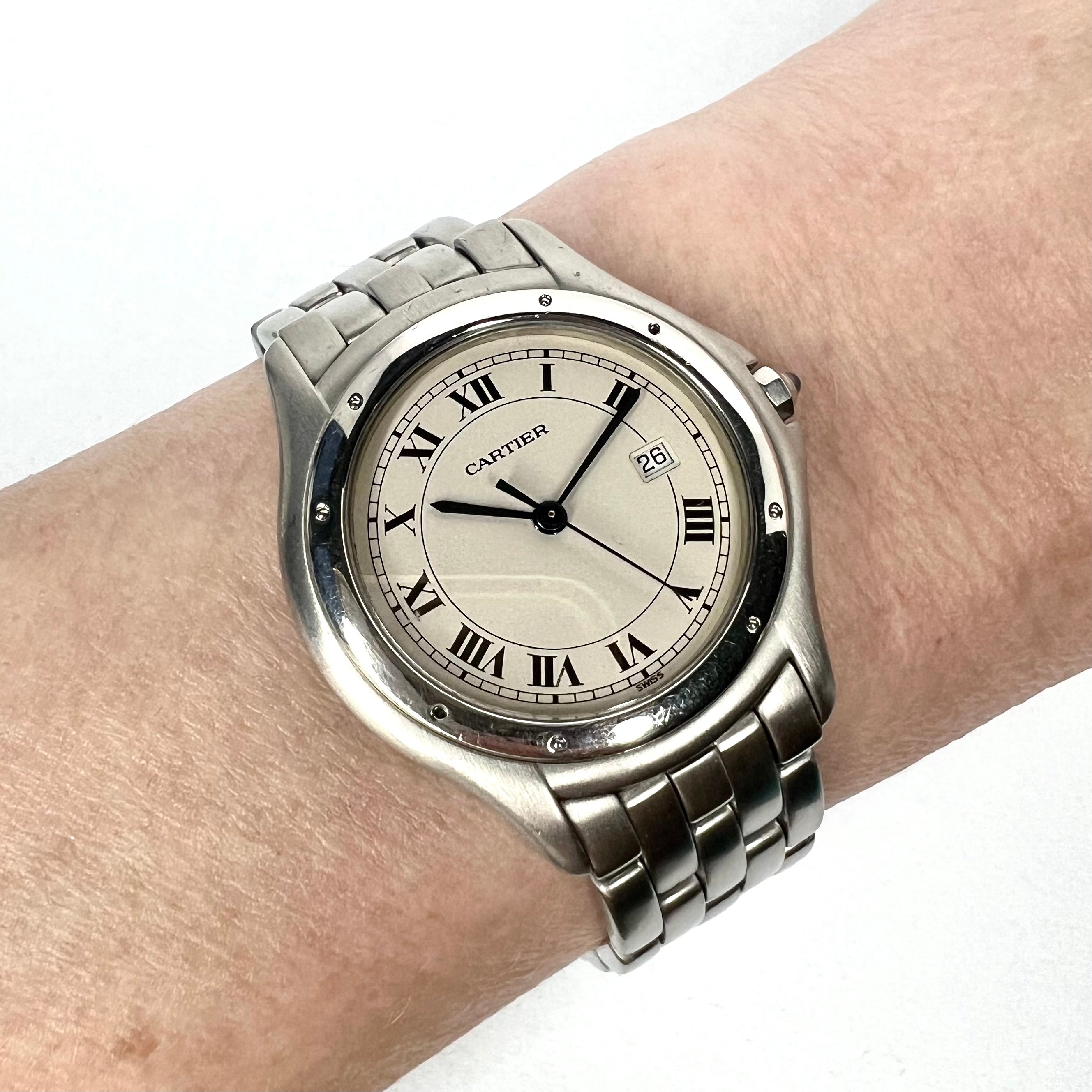 CARTIER PANTHERE COUGER Quartz 32mm Steel Watch NATILUXIA