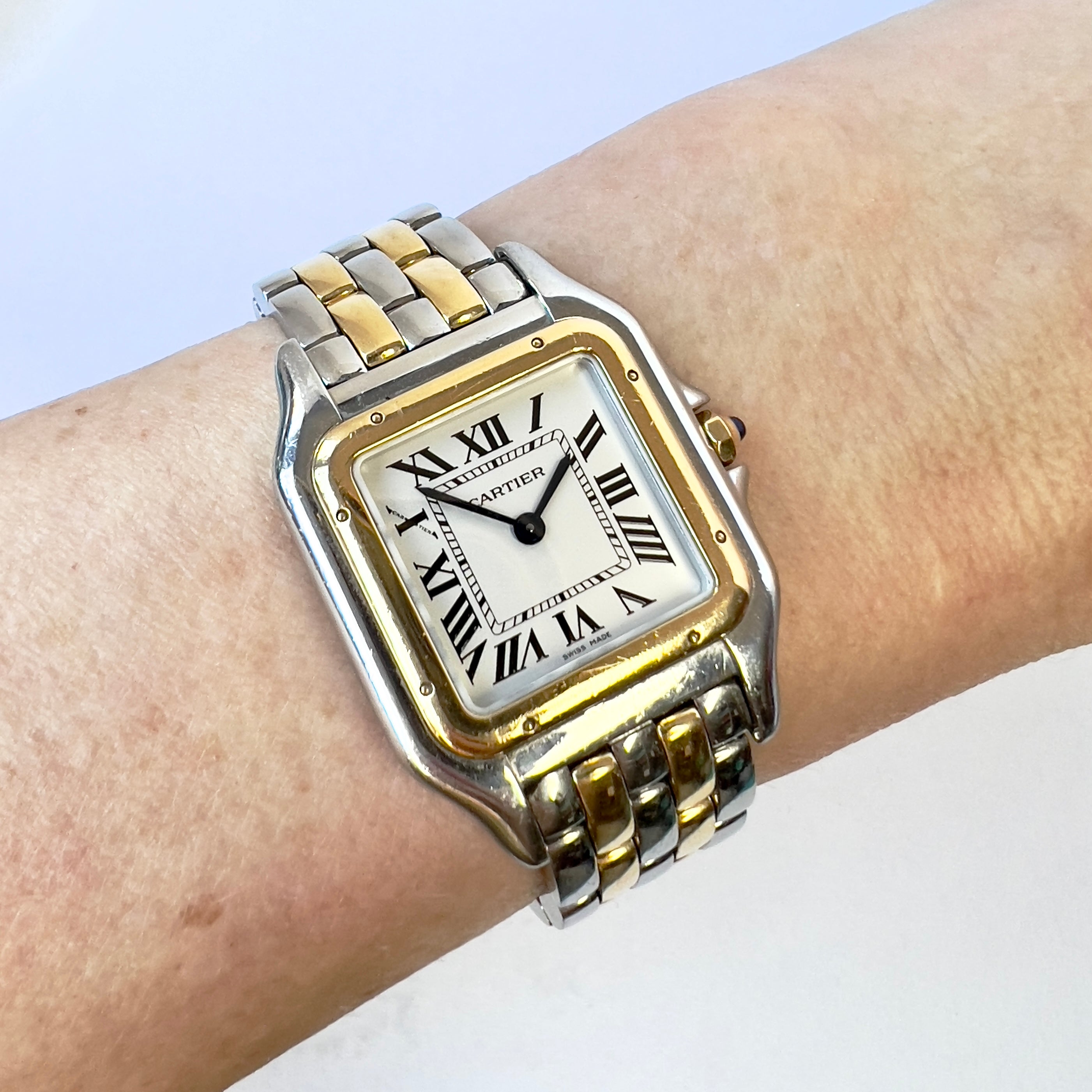 CARTIER PANTHERE 27mm 2 Row Gold Watch NEW Model