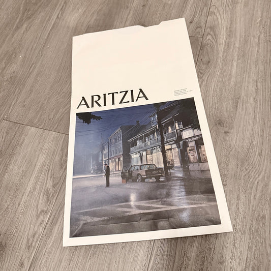 ARITZIA Shopping Gift Bag + Original Tissue 13.75x10.40x2.25 inches