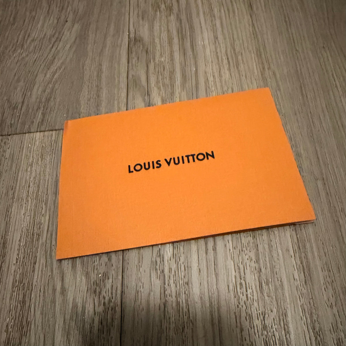 LOUIS VUITTON Orange Matte Paper Shopping Gift Bag 8.30x5.90x3” + Receipt Holder