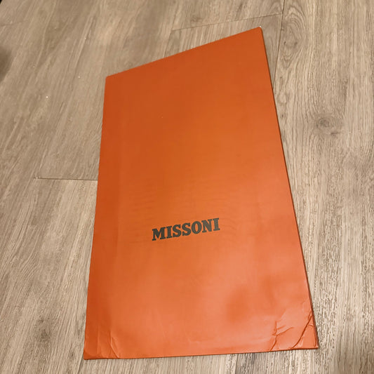 MISSONI Dark Orange Shopping Gift Bag 17.25x10.5 inches