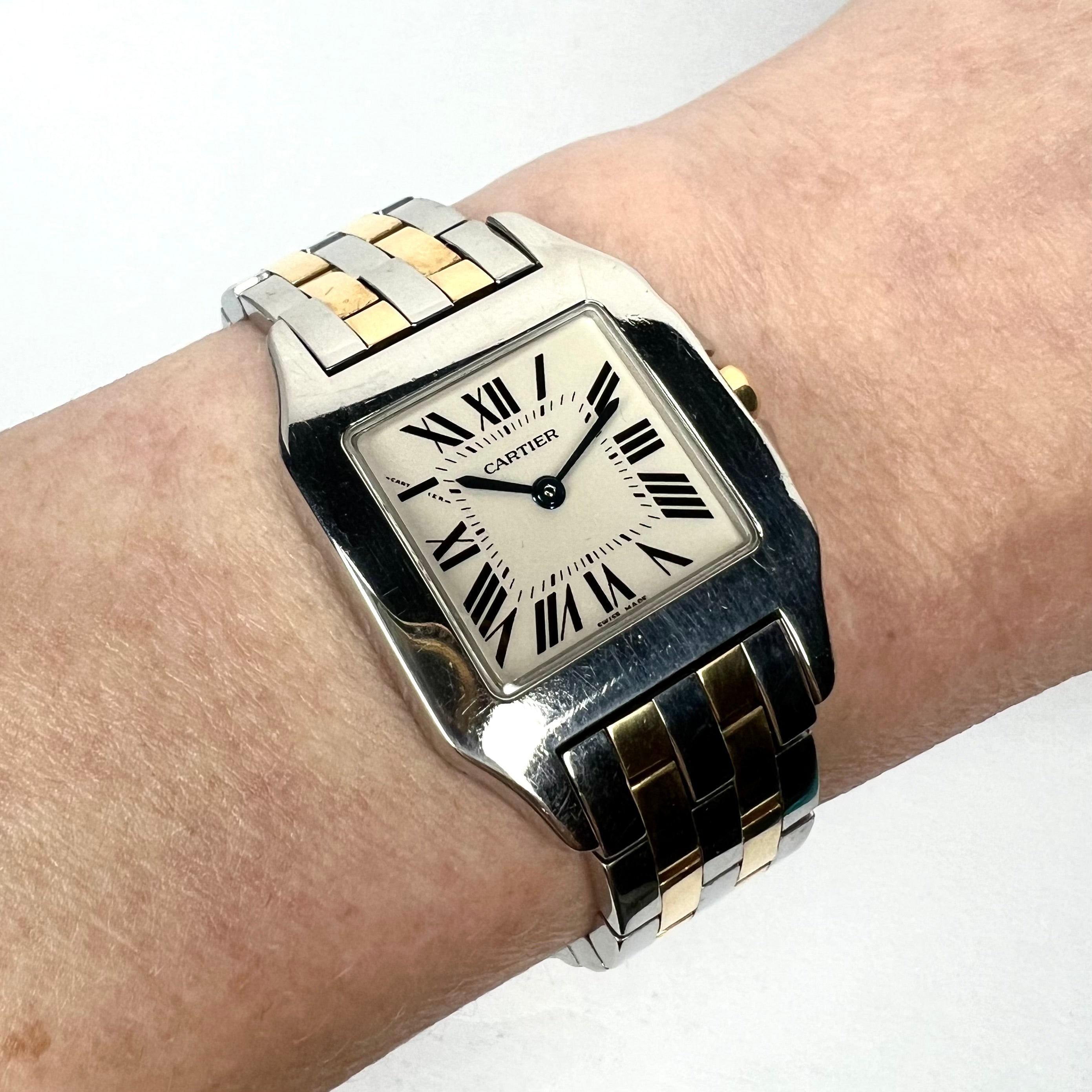 CARTIER SANTOS DEMOISELLE 2701 Quartz 26mm 2 Tone Watch NATILUXIA