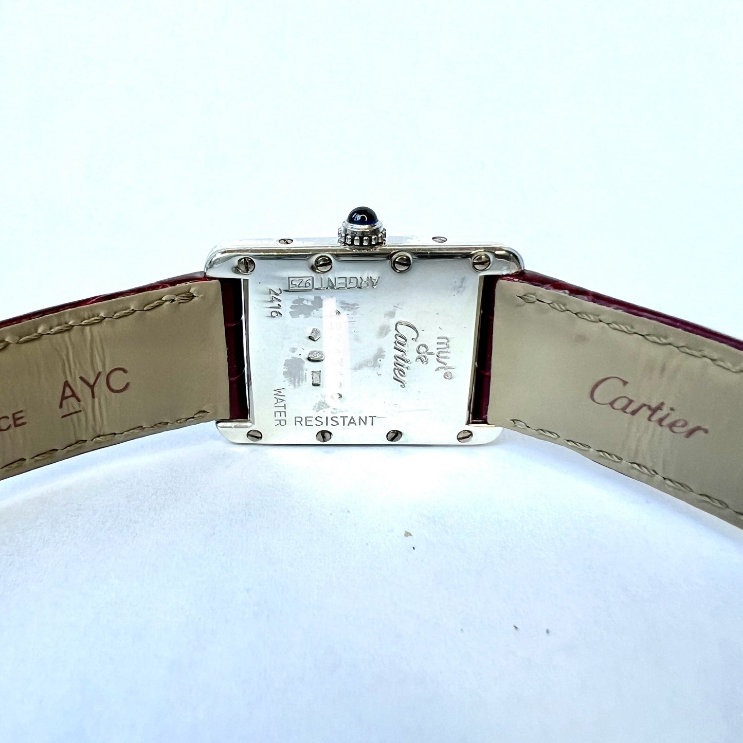 CARTIER TANK Quartz 22mm Silver 0.63TCW Diamond Watch