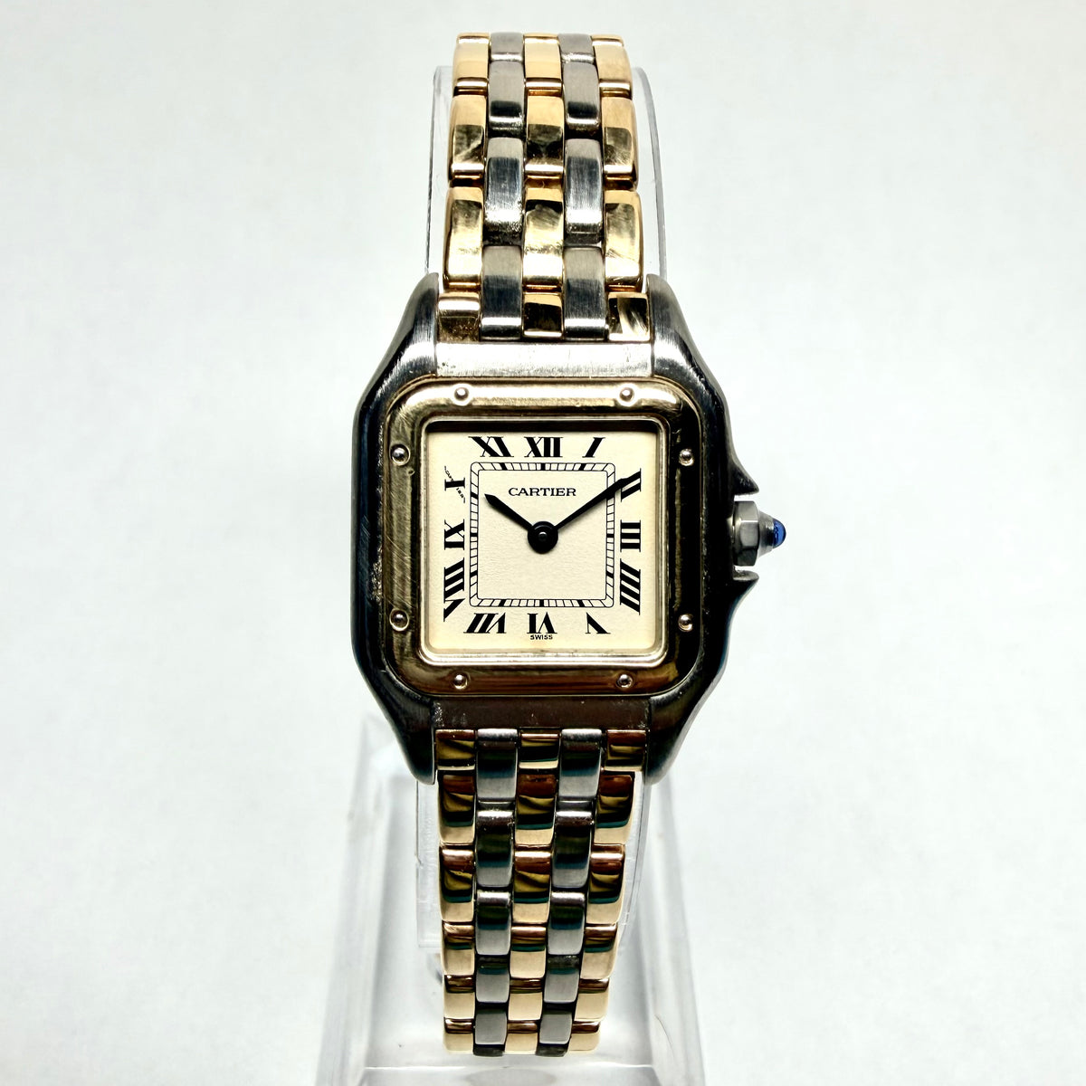CARTIER PANTHERE 23mm Quartz 3 Row Gold Watch Cream Dial
