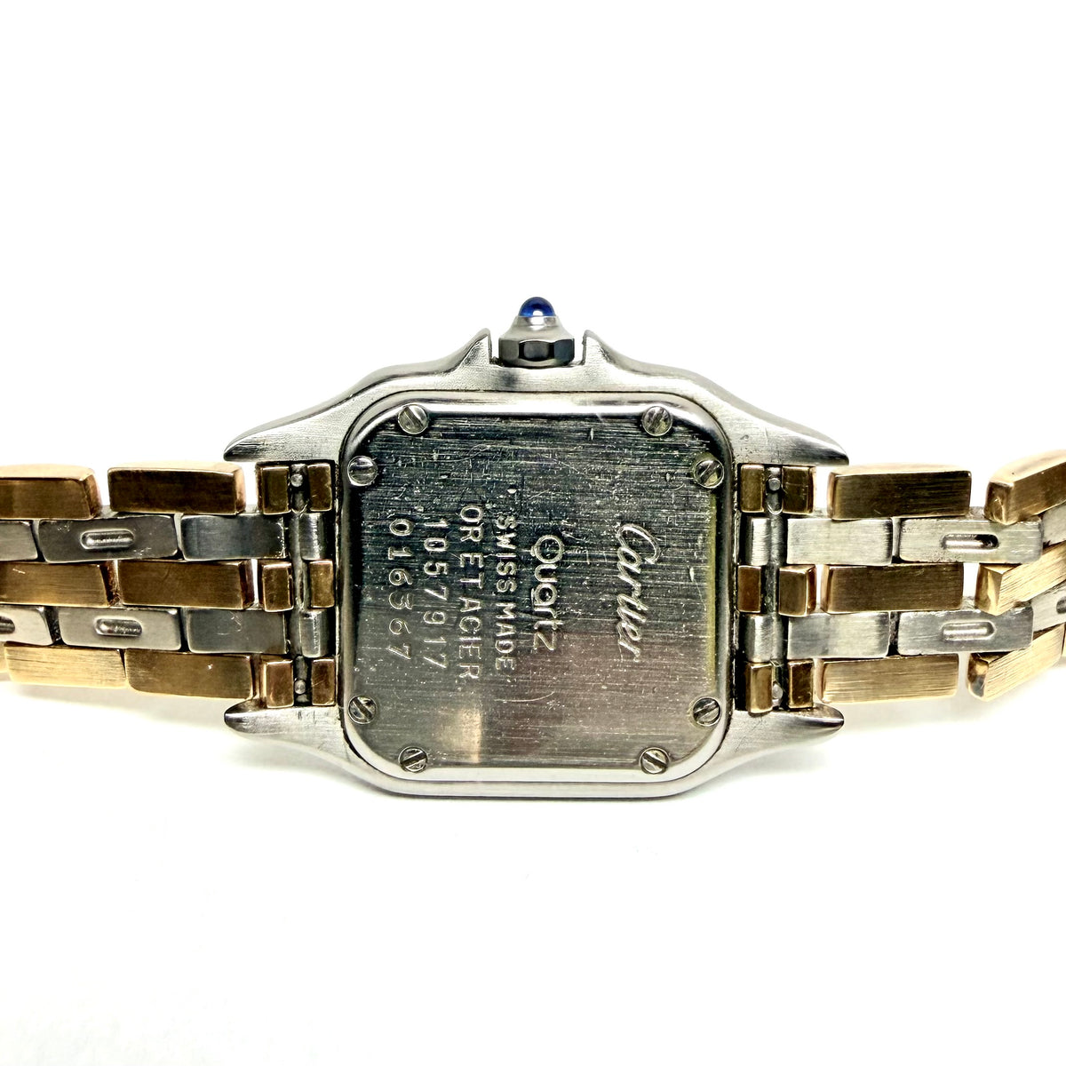 CARTIER PANTHERE 23mm Quartz 3 Row Gold Watch Cream Dial