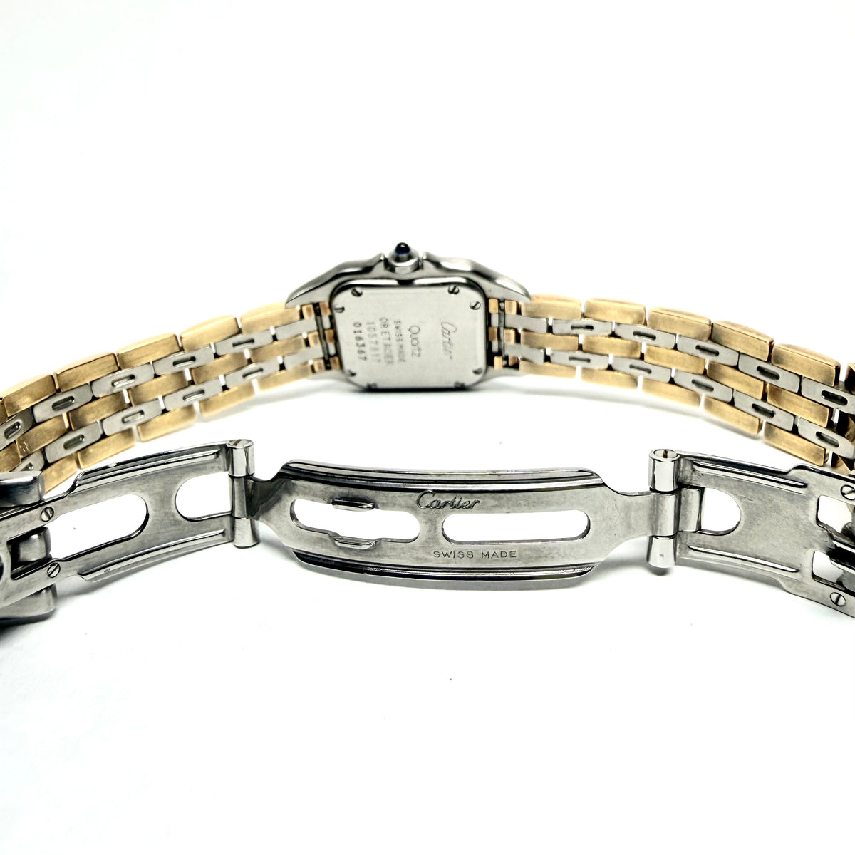 CARTIER PANTHERE 23mm Quartz 3 Row Gold Watch Cream Dial