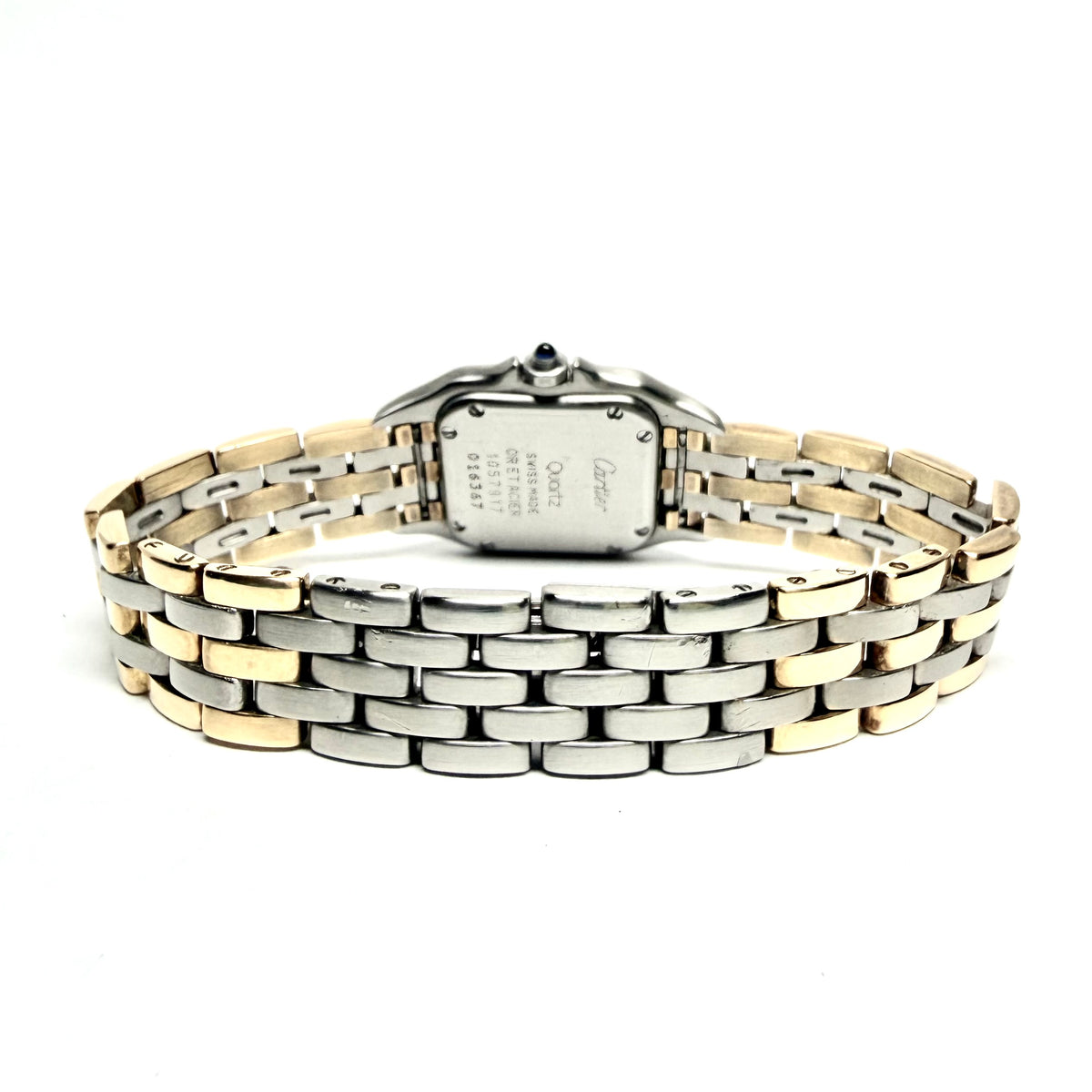 CARTIER PANTHERE 23mm Quartz 3 Row Gold Watch Cream Dial