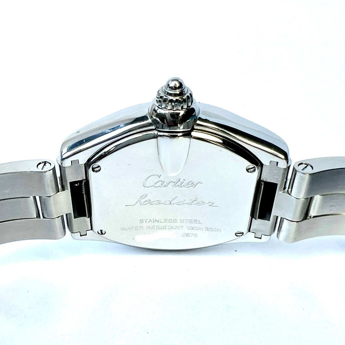 CARTIER ROADSTER Quartz 31mm Steel 2.2TCW Diamond Watch