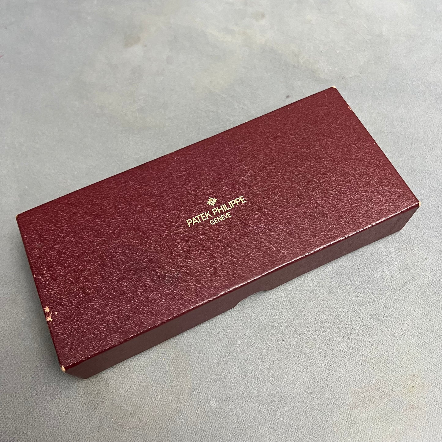 PATEK PHILIPPE Burgundy Box + Outer Box 7x3.10x1.25 inches