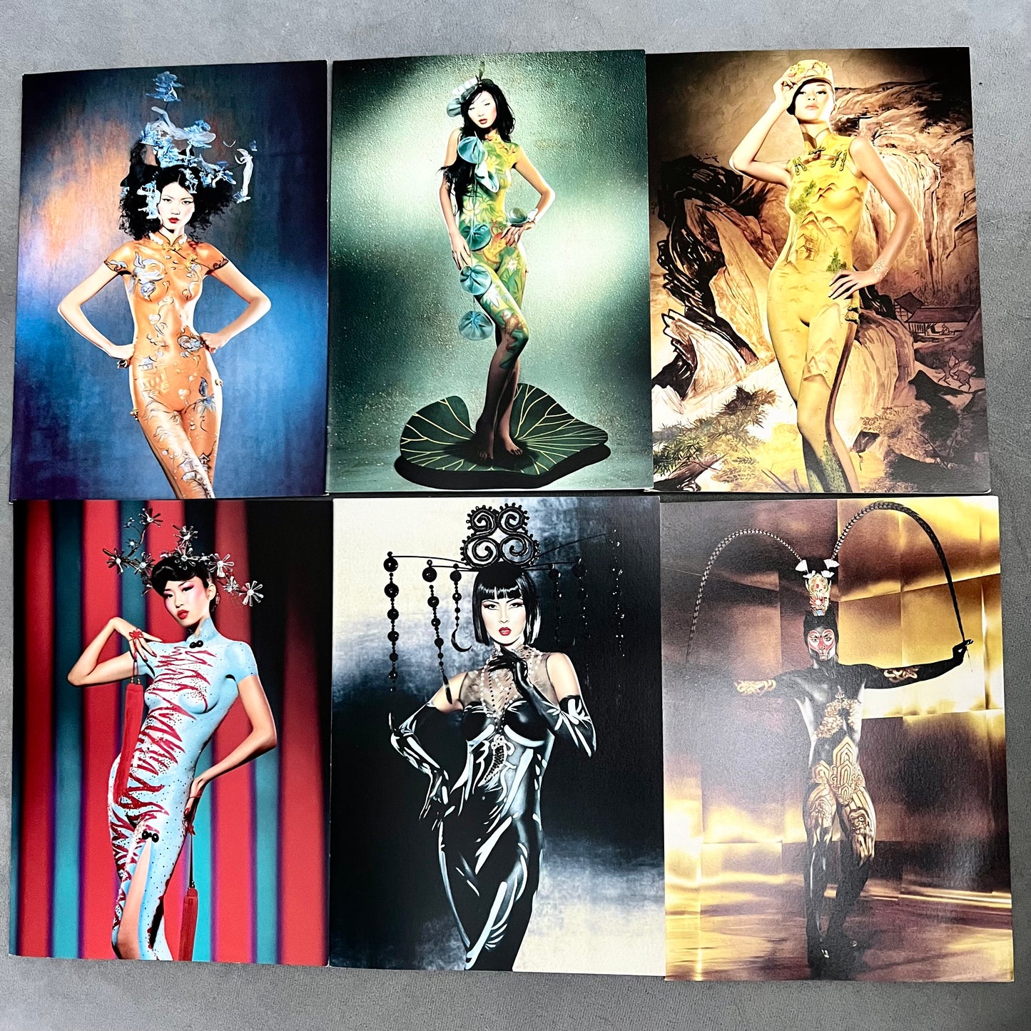 NEW Set of 12 Post Cards of Chinese Dress Collection + 12 Envelopes created by M.A.C.